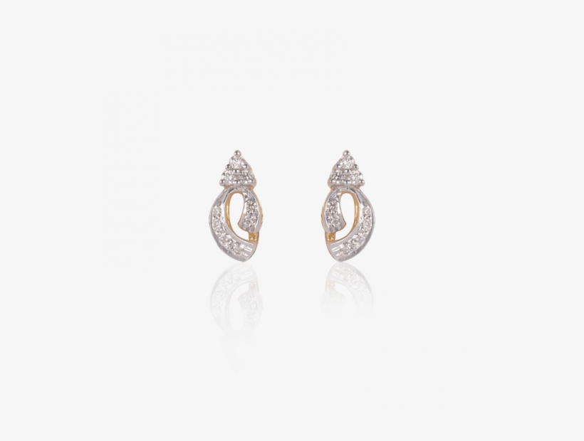 18kt Yellow Gold And Diamond Earring - Earrings, transparent png