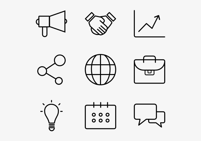 Business Icon Set - Line Of Business Icon, transparent png