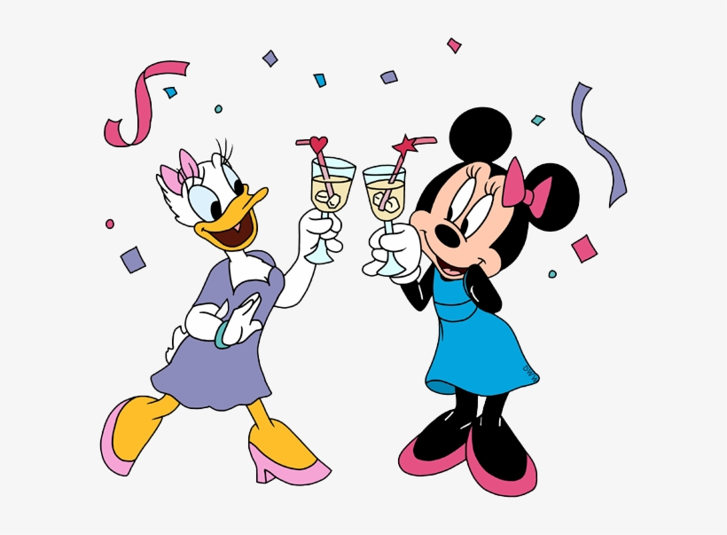 Baby Minnie Baby Mickey Daisy Duck Daisy, Minnie Toasting - Disney Birthday, transparent png