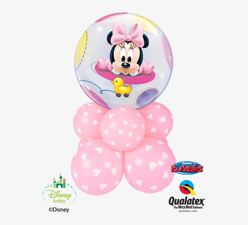 Baby Minnie Super Base - 22" Single Bubble Baby Minnie - Mylar Balloons Foil, transparent png