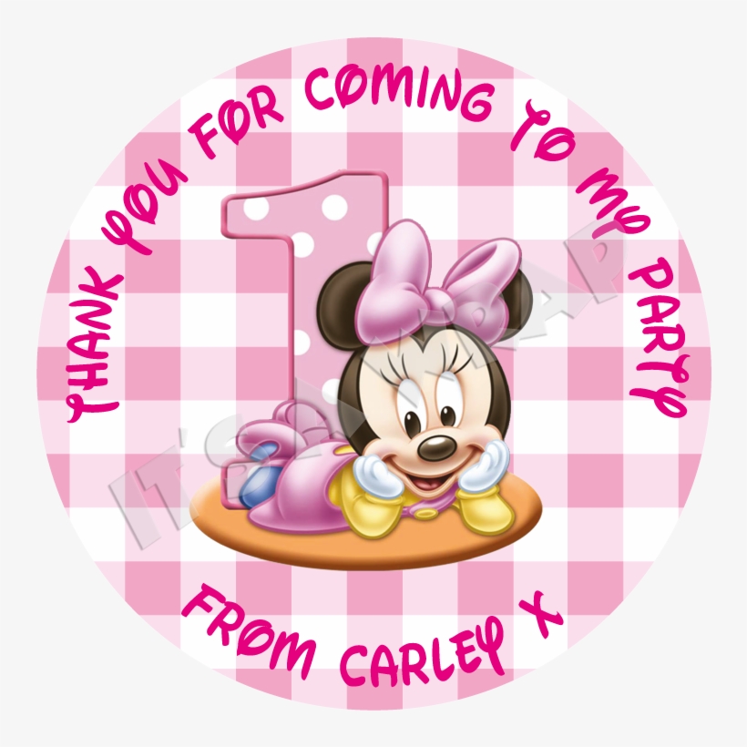 Baby Minnie Sweet Cone Stickers - Minnie's First Birthday Molded Candle, transparent png