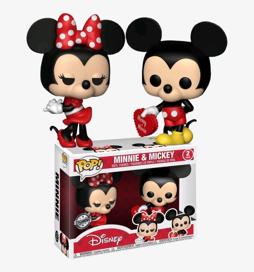 Mickey & Minnie Valentine Funko Pop Vinyl Figure 2-pack - Funko Mickey Minnie, transparent png