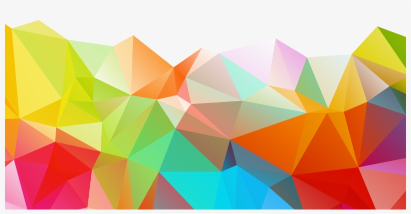 Clip Black And White Geometry Color Graphics Transprent - Abstract Colorful Transparent Polygonal Background, transparent png