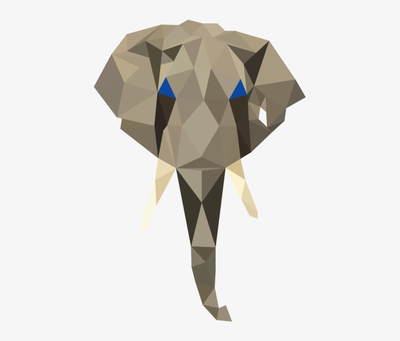 Polygon By Redanais On - Polygon Elephant Png, transparent png