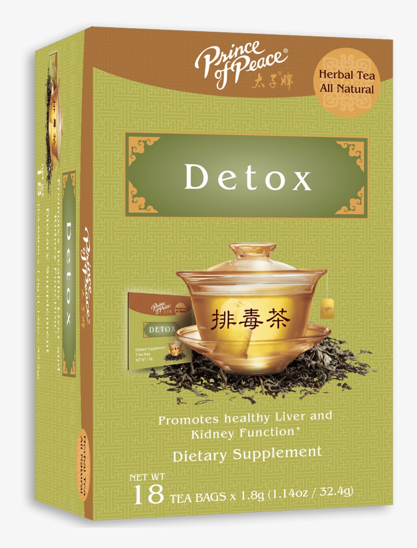 Detox Tea, 18 Bags - Prince Of Peace Herbal Tea Relax 18 Bags Box, transparent png
