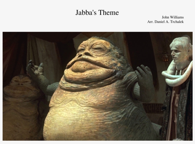 Jabba's Theme Sheet Music Composed By John Williams - Jabba The Hutt, transparent png