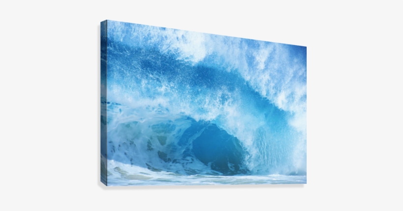 Closeup Of Crashing, Blue Wave Canvas Print - Great Big Canvas Vince Cavataio Poster Print Entitled, transparent png