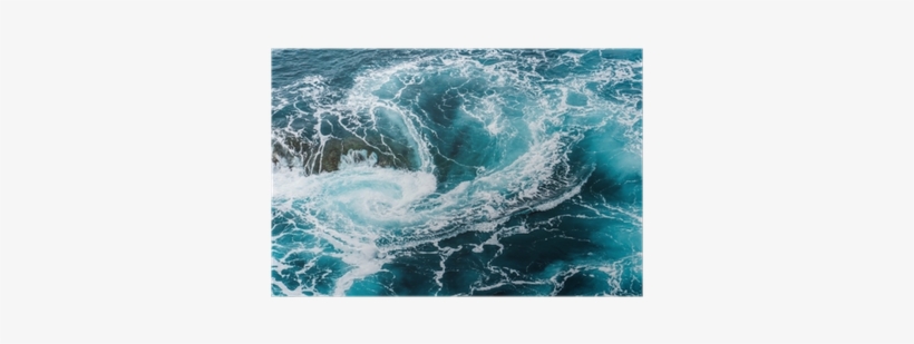 Vertiginous, Swirling Foamy Water Waves At The Ocean - Ocean From Above Waves, transparent png