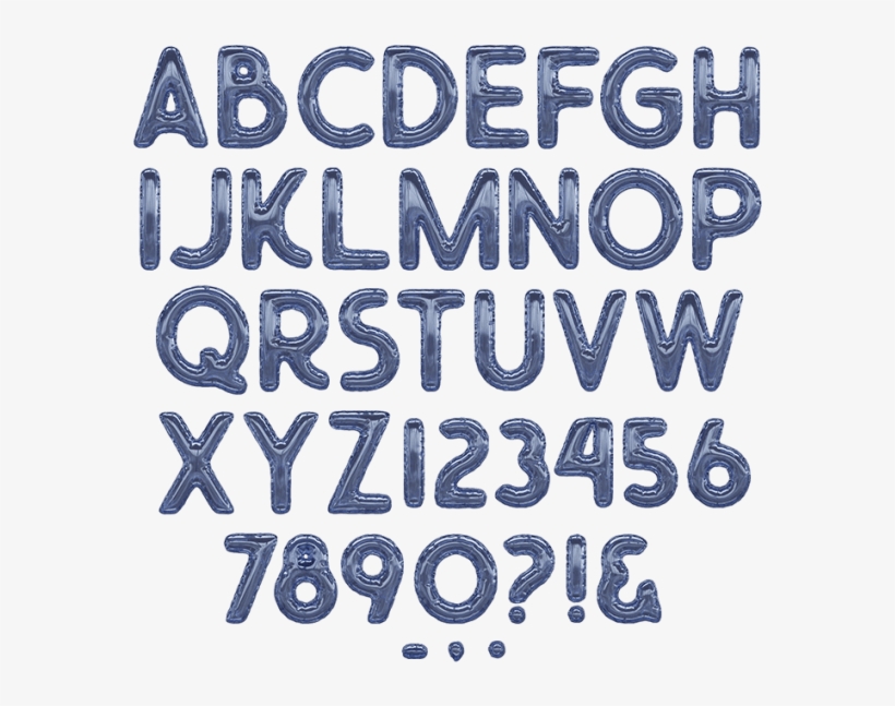 Blue Helium Font - Jungle Font Art, transparent png
