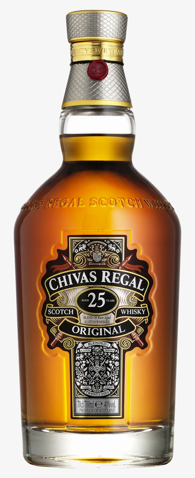 Chivas Regal 25 Year Old Scotch Whisky 700ml - Whisky Chivas 25 Años, transparent png