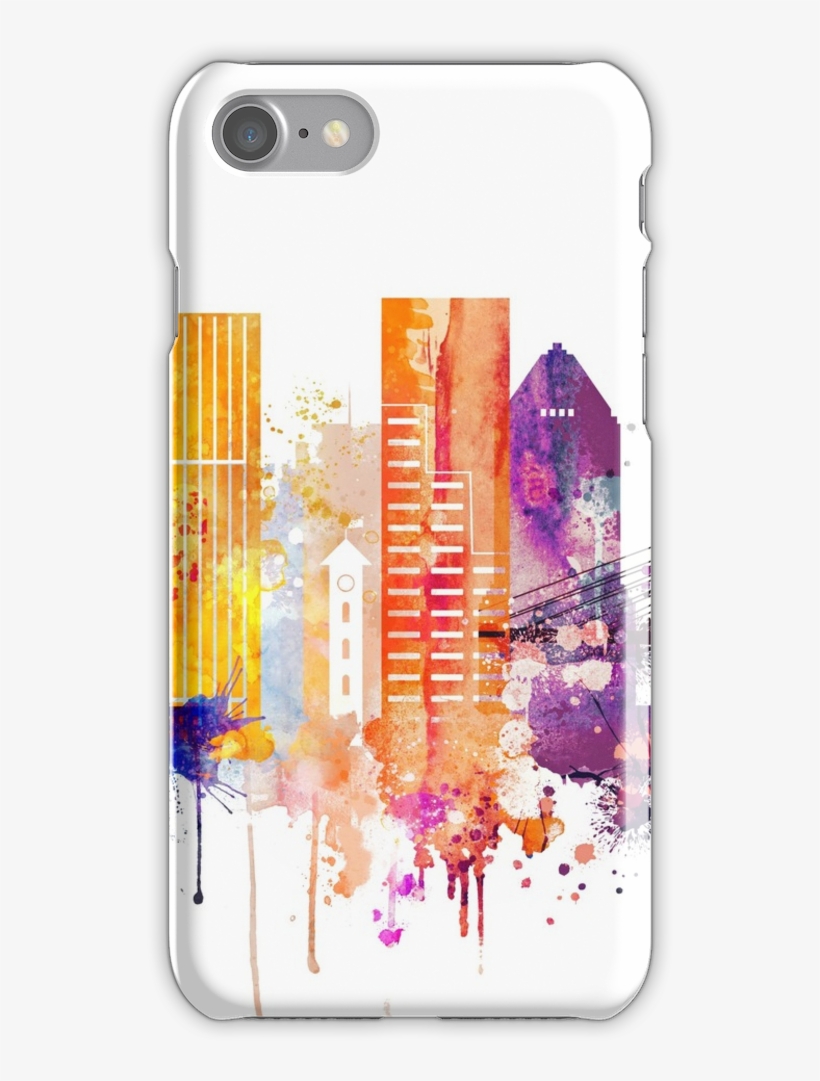 Portland Watercolor Iphone 7 Snap Case - Mobile Phone Case, transparent png