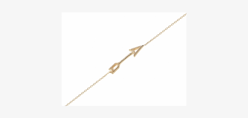 Arrow Bracelet Gold Vermeil - Chain, transparent png