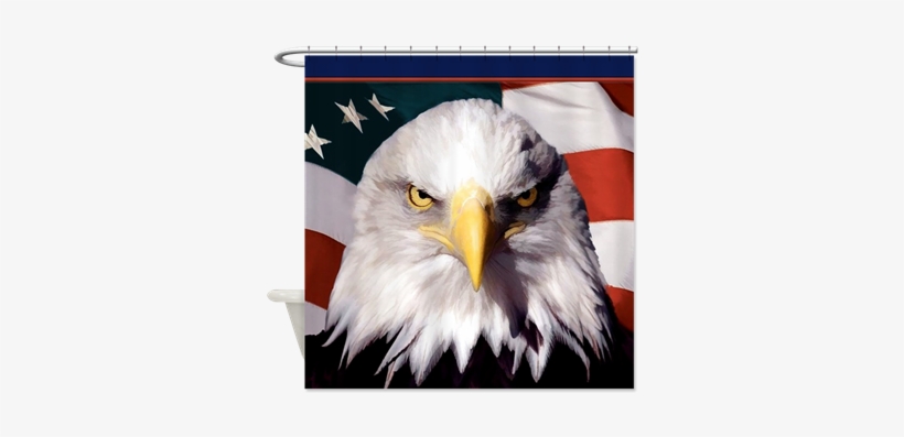 American Bald Eagle And Flag Shower Curtain Beautiful - Us Armed Forces United, transparent png