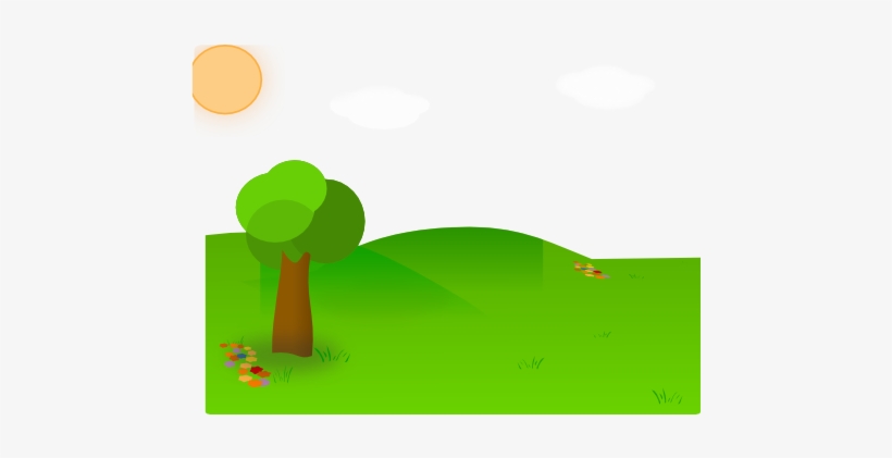 Nice Landscape Cartoon Clip - Cartoon Garden Background, transparent png