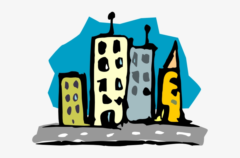 How To Set Use Skyscrapers Along A Road Svg Vector, transparent png