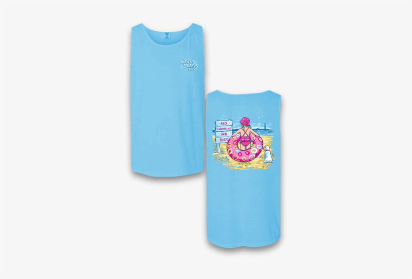 Sassy Frass No Swimming No Dogs Beach Comfort Colors - Top, transparent png