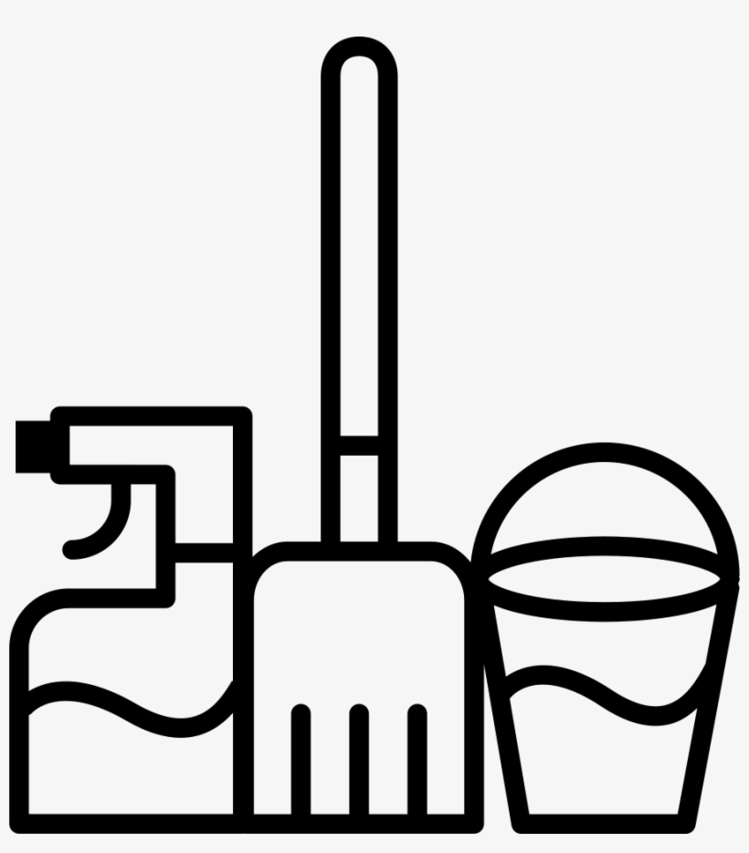 Mop Water Bucket And Cleaning Spray Comments - Orden Y Limpieza Png, transparent png
