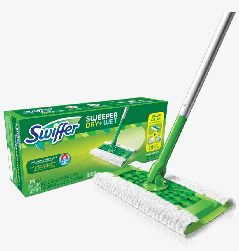 Swiffer Sweeper Floor Mop Starter Kit - Swiffer Sweeper, transparent png