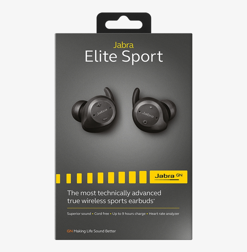 Jabra Elite Sport True Wireless In-ear Headphones - Wireless Jabra Sports Elite, transparent png