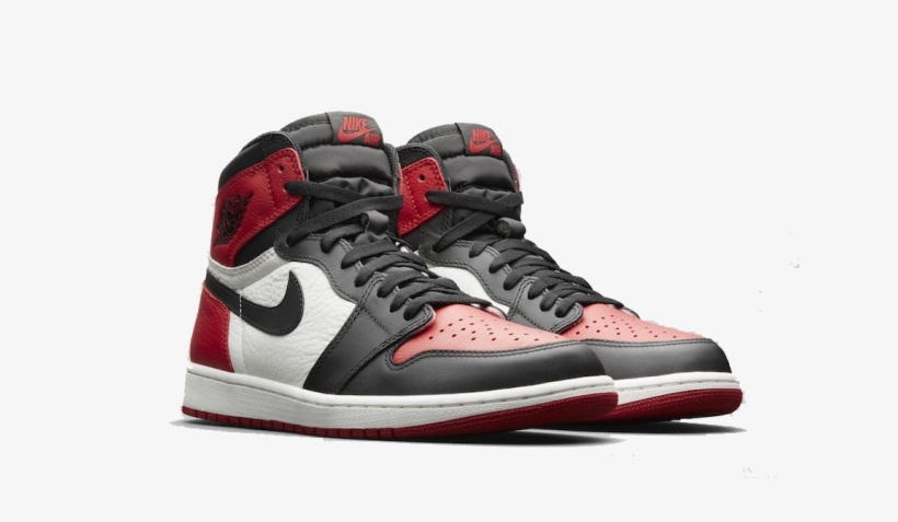Aj 1 Bred Toe, transparent png