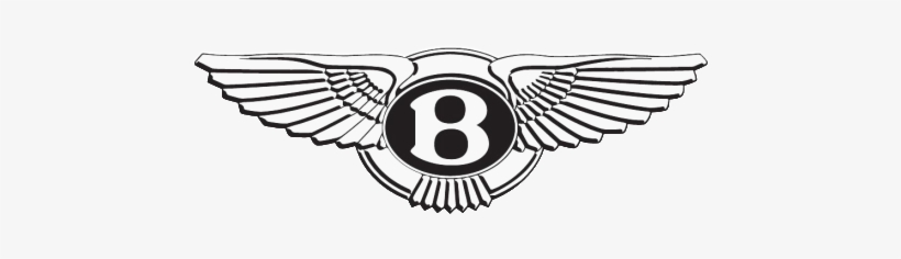 Bentley Logo - 2 Bentley W B In The Wings And Name Die Cut Decals, transparent png