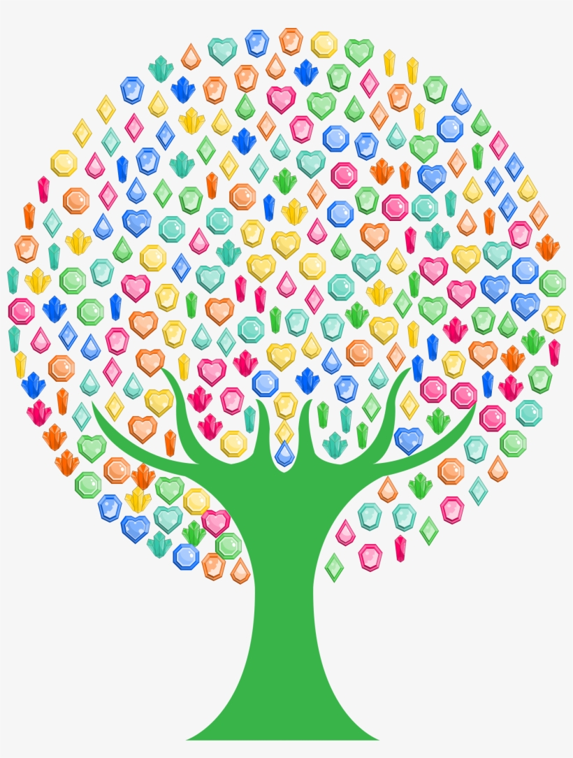This Free Icons Png Design Of Colorful Gems Tree, transparent png