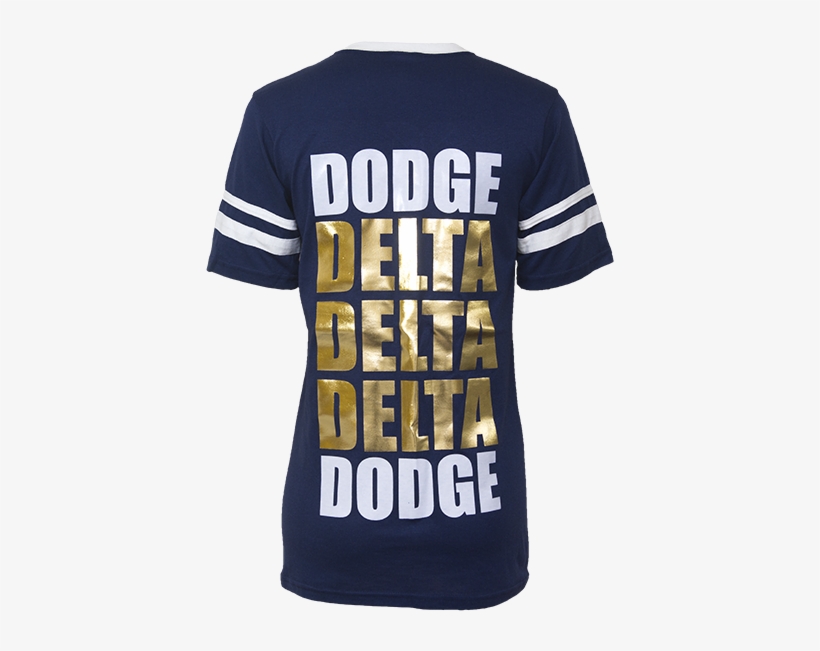 7276 Delta Dodgeball Athletic V Neck Back1 - Active Shirt, transparent png