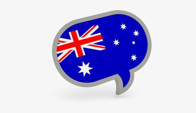 Illustration Of Flag Of Australia - Australian Flag Speech Bubble, transparent png