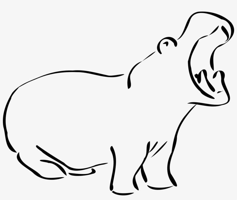 12 Nice Hippo Tattoo Designs - Hippo Clip Art, transparent png