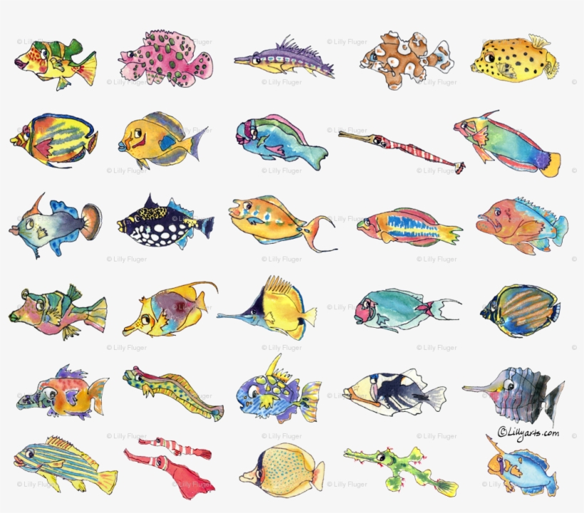 Cute Tropical Fish Cartoon, transparent png