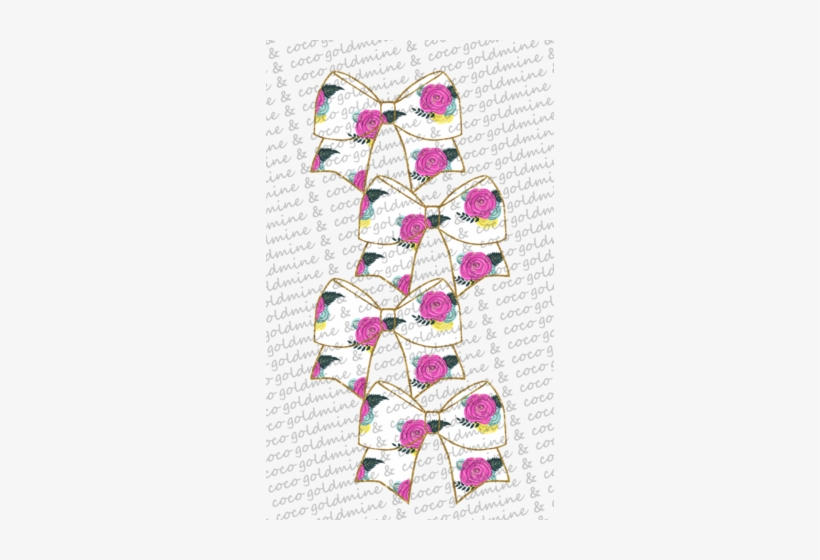 Floral Bowmark Die Cut - Bonitas Para Papel De Parede, transparent png