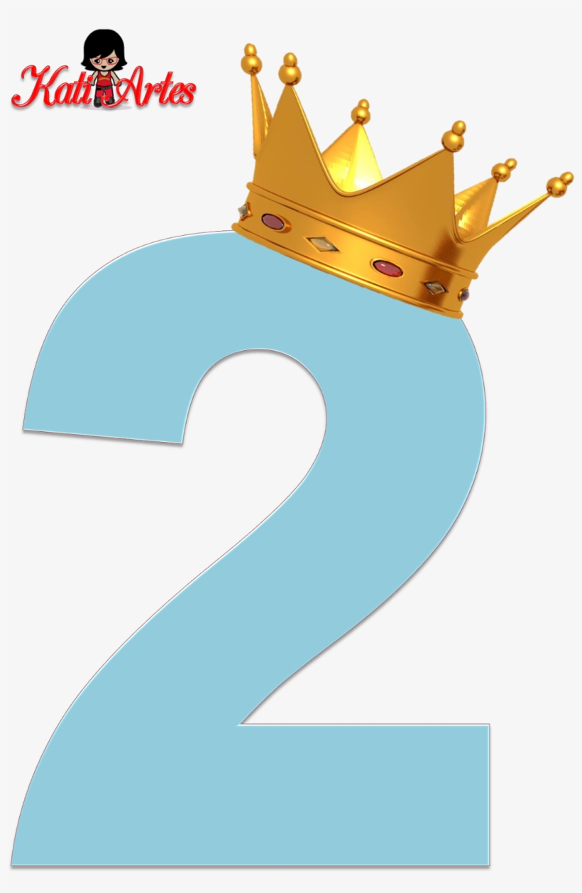Alfabeto De Números Azul Claro Con Coronas - Numero 4 Princesa, transparent png