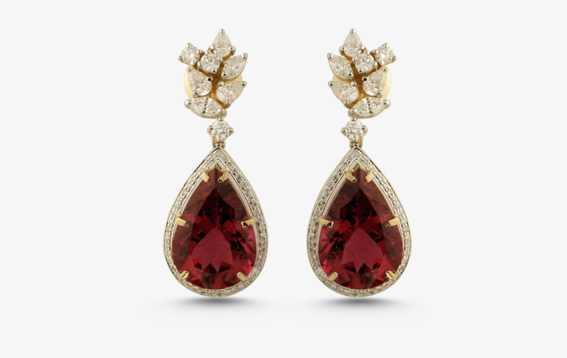 Red Diamond Earrings - Orra Diamond Jewellery, transparent png