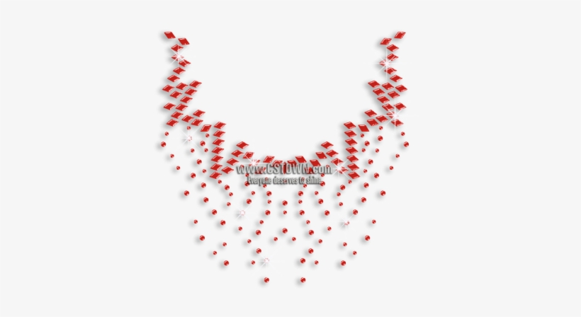 Red Diamond Necklace Iron On Transfer - Illustration, transparent png