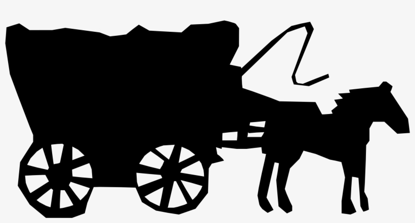 Cinderella Clipart Stagecoach - Silhouette Of A Stage Coach, transparent png
