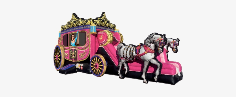 Princess Carriage Png - Horse Carriage Bounce House, transparent png