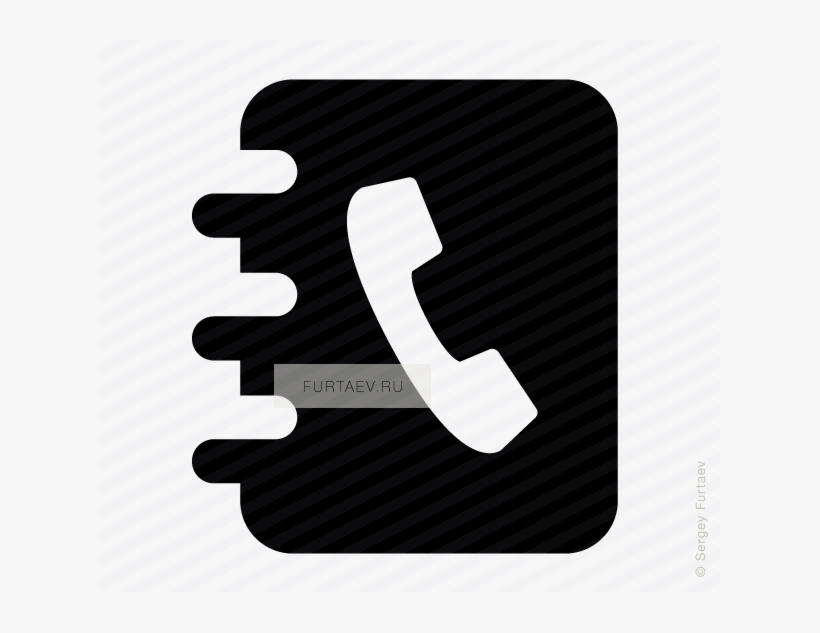 Vector Icon Of Book With Telephone Numbers - Logo Carnet D Adresse, transparent png