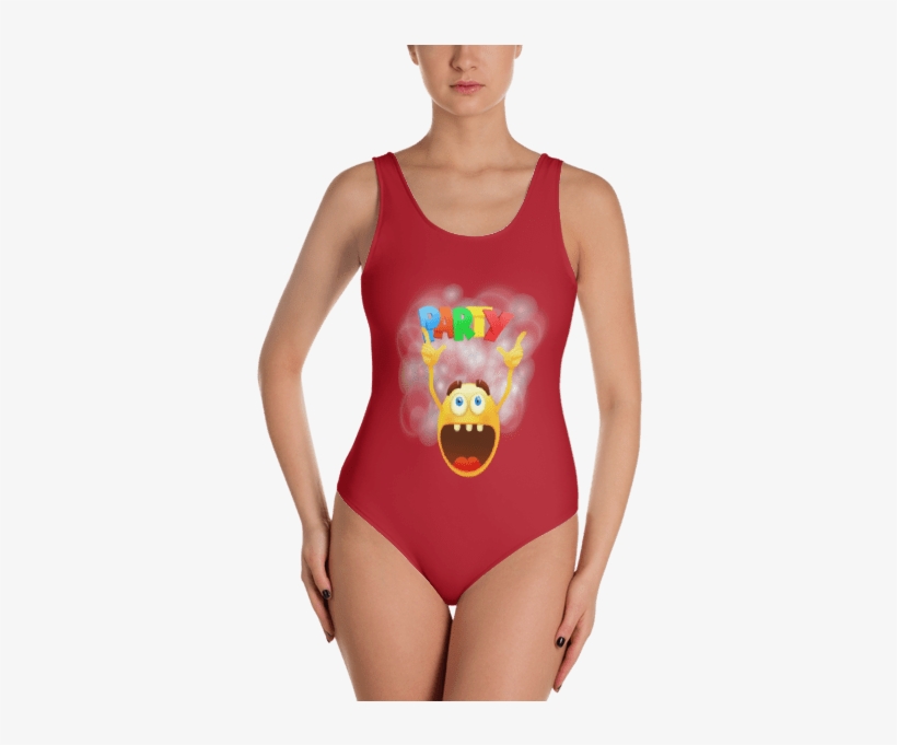 Funny Round Yellow Smiley Face Emoji One Piece Swimsuit - Blondes Do It Better Swimsuit, transparent png