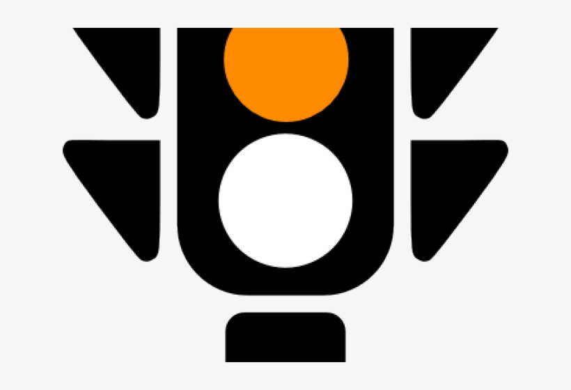 Traffic Light Clipart Amber - Red Traffic Light Vector, transparent png