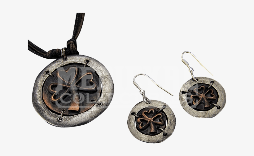Antiqued Silver And Copper Lucky Charm Necklace And - Pendant, transparent png