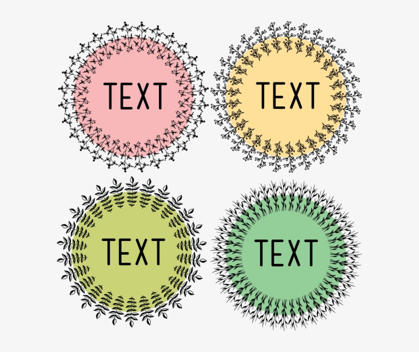 Set Of Flowers Mandala Ornaments Floral Wreath Badge, - Laddu Gopal Fancy Dress, transparent png