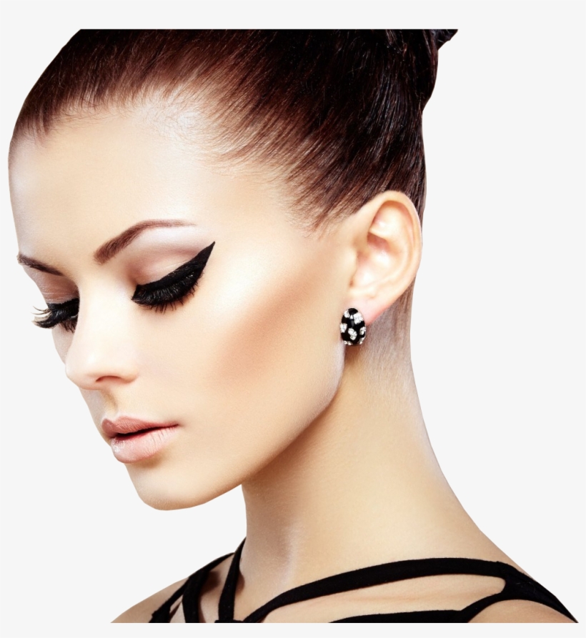 Modelo Png Download - Silver Night Swarovski Earrings, transparent png