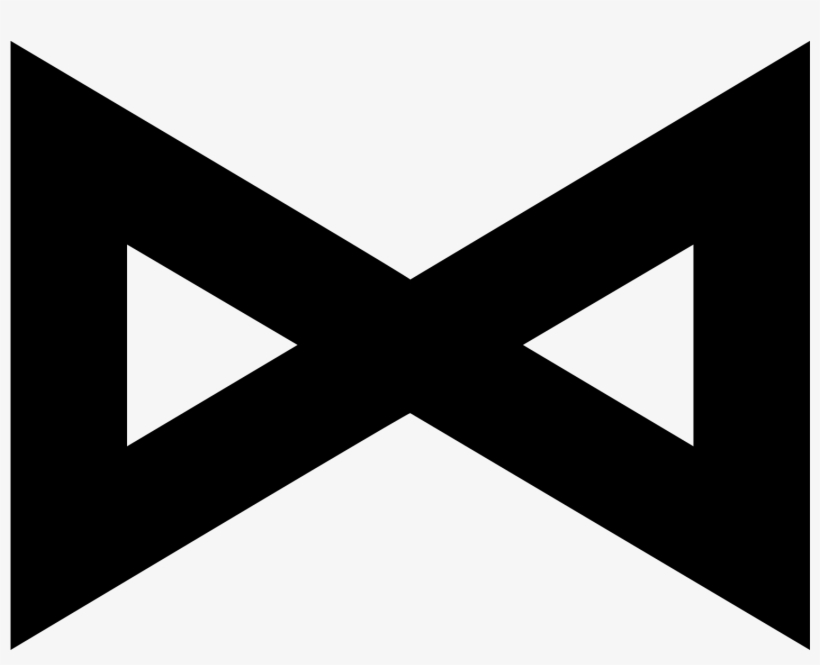 Black Bow Tie Logo, transparent png