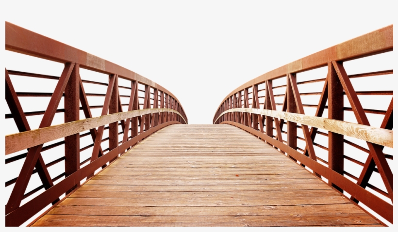 Bridge, Isolated, Wooden Bridge, Transparent, Railing - Ponte In Legno Png, transparent png