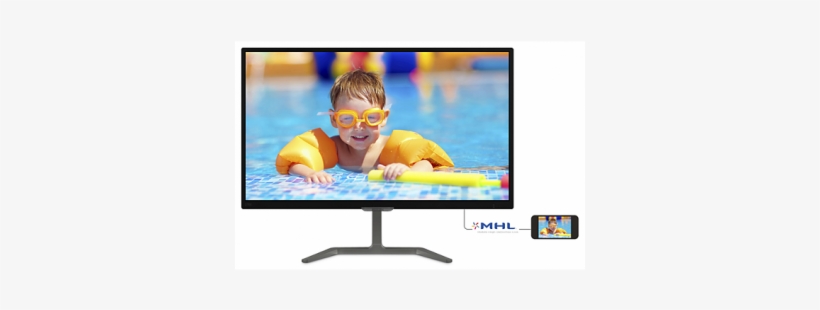 Philips 27 Monitor Black - Philips 246e7qdab 23.6" Fhd Ips W-led Monitor, transparent png