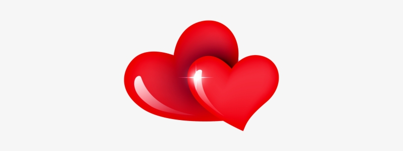 Red Dual Heart Transparent Background - Imagem Sem Fundo De Coração, transparent png