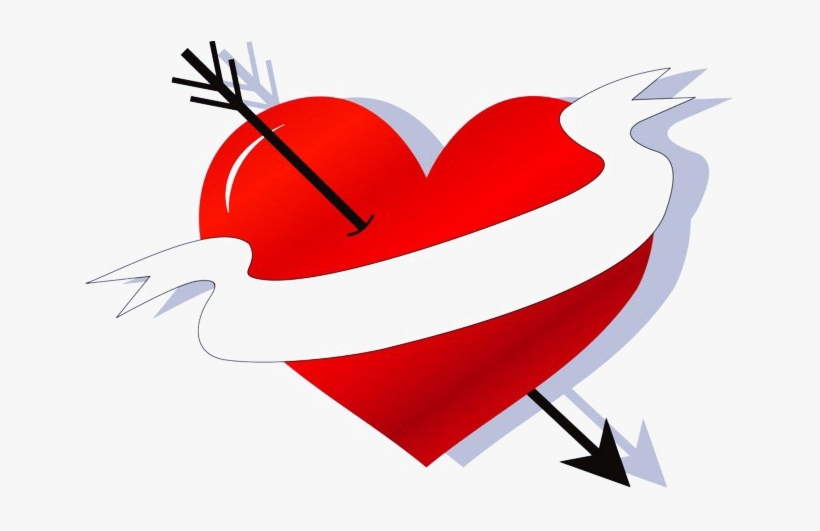 Heart Arrow Png Image Background - Heart With Arrow Png, transparent png
