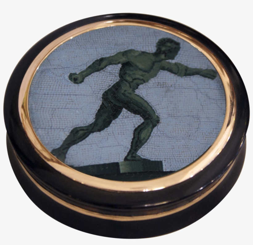 Micromosaic, Borghese Gladiator, Snuff Box, transparent png