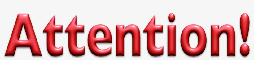 Attention - Word Attention, transparent png
