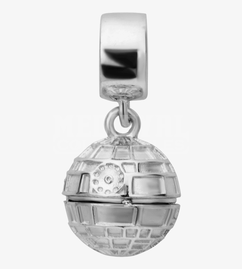 Death Star Sterling Silver Dangle Charm, transparent png